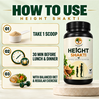 Height Shakti – Ayurvedic Herbal Height Support Formula ( 150Gm powder )